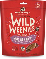 Stella & Chewy's Game Bird Wild Weenies Freeze-Dried Raw Dog Treats, 3.25-oz bag