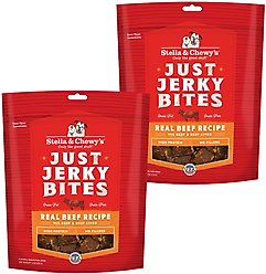 Stella & Chewy's Just Jerky Bites Real Beef Recipe Grain-Free Dog Treats, 12-oz bundle