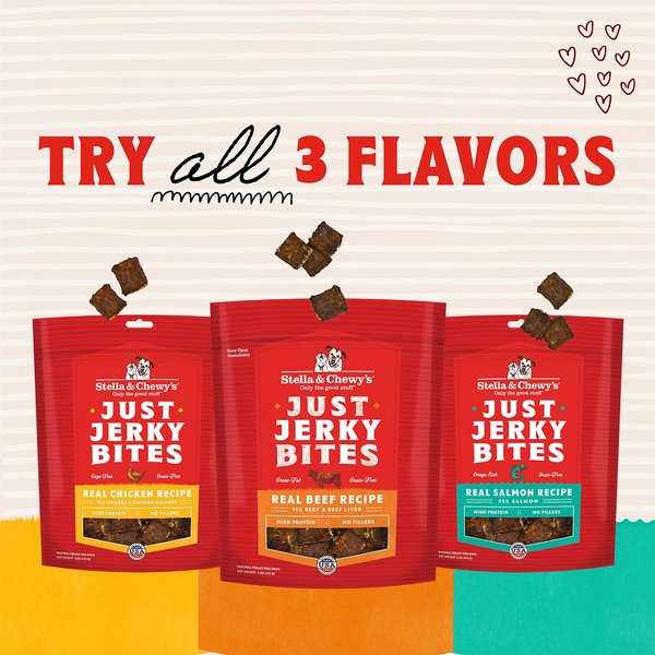 Stella & Chewy's Just Jerky Bites Real Beef Recipe Grain-Free Dog Treats