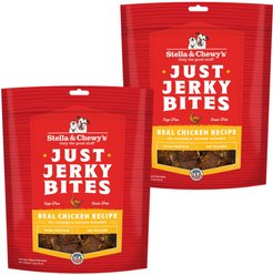 Stella & Chewy's Just Jerky Bites Real Chicken Recipe Grain-Free Dog Treats, 12-oz bundle