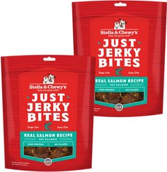Stella & Chewy's Just Jerky Bites Real Salmon Recipe Grain-Free Dog Treats, 12-oz bundle