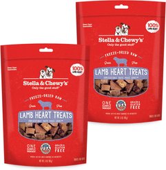 Stella & Chewy's Lamb Heart Freeze-Dried Raw Dog Treats, 6-oz bundle