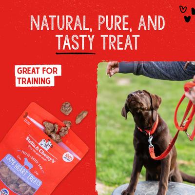 Show full view: Stella & Chewy's Lamb Heart Freeze-Dried Raw Dog Treats, 6-oz bundle slide 5 of 10