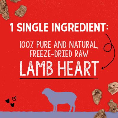 Show full view: Stella & Chewy's Lamb Heart Freeze-Dried Raw Dog Treats, 6-oz bundle slide 4 of 10