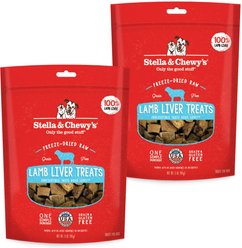 Stella & Chewy's Lamb Liver Freeze-Dried Raw Dog Treats, 6-oz bundle