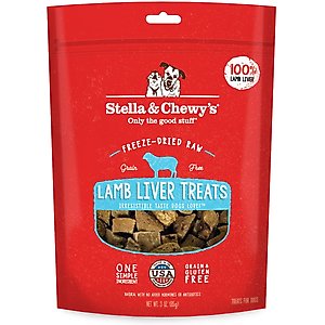 Stella & Chewy's Lamb Liver Freeze-Dried Raw Dog Treats, 3-oz bag