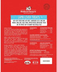 Stella & Chewy's Lamb Liver Freeze-Dried Raw Dog Treats, 3-oz bag slide 2 of 8