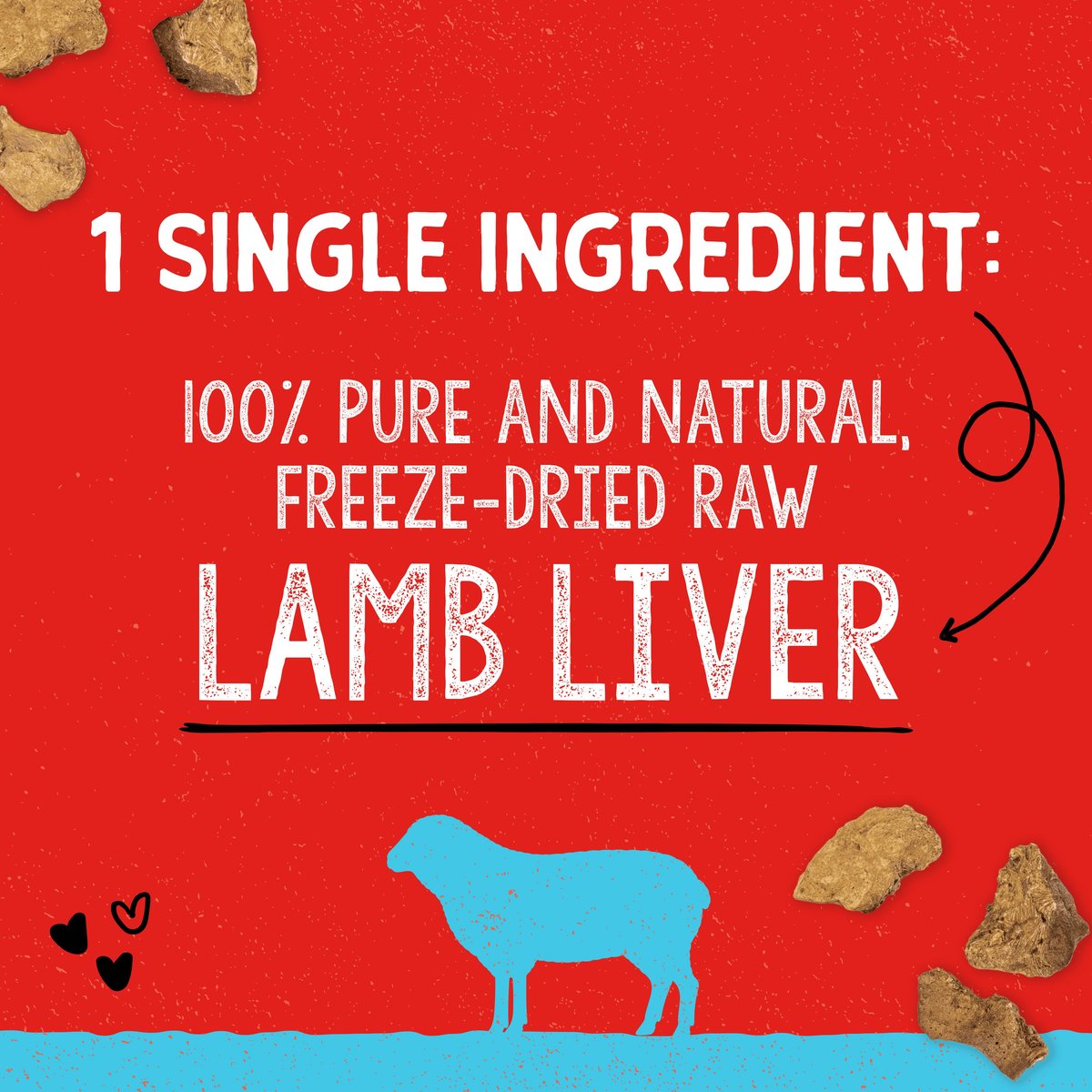 Yappetizers Lamb Liver High Protein Grain-Free Dehydrated Dog Treats, 3-oz bag
