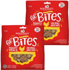 Stella & Chewy's Lil' Bites Chicken Little Recipe Small Breed Freeze-Dried Raw Dog Food, 14-oz bundle