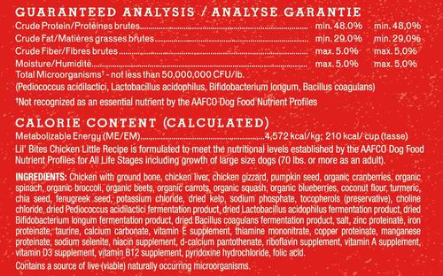 Show full view: Stella & Chewy's Lil' Bites Chicken Little Recipe Small Breed Freeze-Dried Raw Dog Food, 14-oz bundle slide 9 of 10