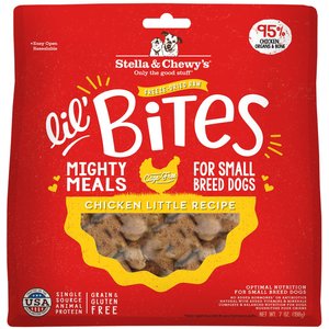 Stella & Chewy's Lil' Bites Chicken Little Recipe Small Breed Freeze-Dried Raw Dog Food, 7-oz bag