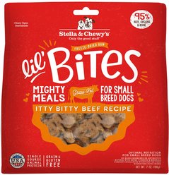 Stella & Chewy's Lil' Bites Itty Bitty Beef Recipe Small Breed Freeze-Dried Raw Dog Food, 7-oz bag