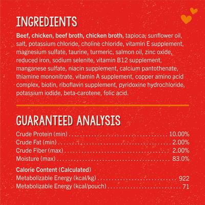 Show full view: Stella & Chewy's Lil Bites Savory Stews Grain-Free Beef & Chicken in Broth Flavored Shredded Small Breed Wet Dog Food, 2.7-oz cup, case of 12 slide 5 of 10