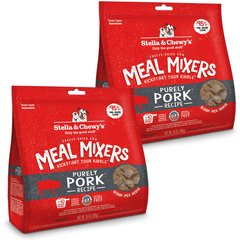 Stella & Chewy's Meal Mixers Purely Pork Freeze-Dried Raw Dog Food Topper, 18-oz bag, bundle of 2