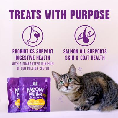 Show full view: Stella & Chewy's Meowfulls Chicken & Chicken Liver Recipe Grain-Free Freeze-Dried Cat Treats, 1.5-oz bag slide 4 of 12