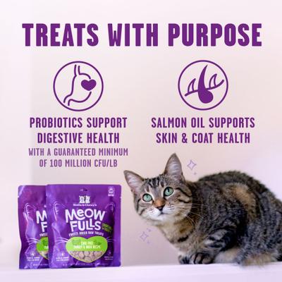 Show full view: Stella & Chewy's Meowfulls Turkey & Duck Recipe Grain-Free Freeze-Dried Cat Treats, 1.5-oz bag slide 4 of 12