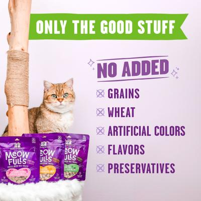 Show full view: Stella & Chewy's Meowfulls Turkey & Duck Recipe Grain-Free Freeze-Dried Cat Treats, 1.5-oz bag slide 7 of 12