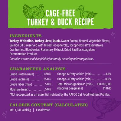 Show full view: Stella & Chewy's Meowfulls Turkey & Duck Recipe Grain-Free Freeze-Dried Cat Treats, 1.5-oz bag slide 8 of 12
