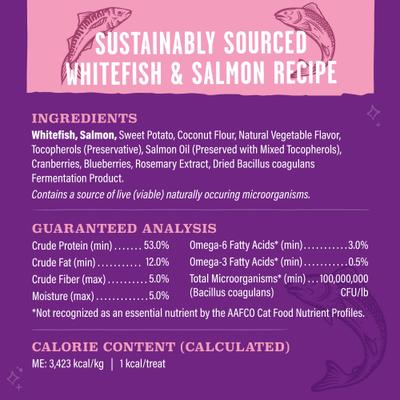 Show full view: Stella & Chewy's Meowfulls Whitefish & Salmon Recipe Grain-Free Freeze-Dried Cat Treats, 1.5-oz bag slide 8 of 12