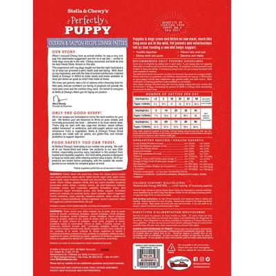 Show full view: Stella & Chewy's Perfectly Puppy Chicken & Salmon + Beef & Salmon Dinner Patties Freeze-Dried Dog Food slide 7 of 9