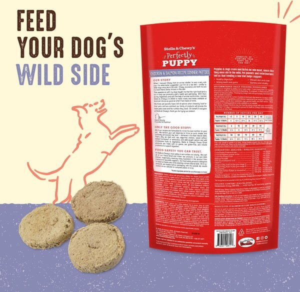 Stella & Chewy's Perfectly Puppy Chicken & Salmon Dinner Patties Freeze-Dried Raw Dog Food