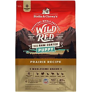 Stella & Chewy's Puppy Prairie Recipe Wild Red Raw Coated High Protein Wholesome Grains Dry Dog Food, 21-lb bag