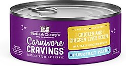 Stella & Chewy's Purrfect Pate Chicken & Chicken Liver Flavored Pate Wet Cat Food, 2.8-oz can, case of 24