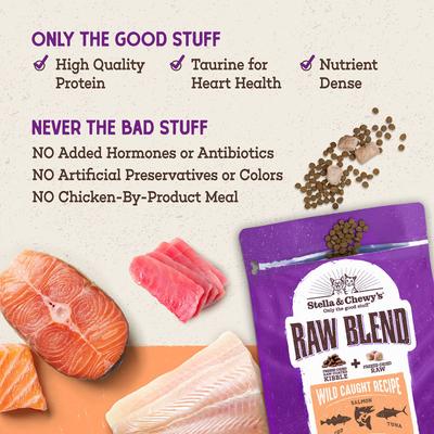 Show full view: Stella & Chewy's Raw Blend Wild Caught Recipe Dry Cat Food, 5-lb bag slide 7 of 10