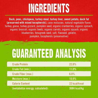 Show full view: Stella & Chewy's Raw Coated Biscuits Cage-Free Duck Recipe Freeze-Dried Grain-Free Dog Treats, 9-oz bag slide 4 of 8