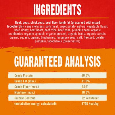 Show full view: Stella & Chewy's Raw Coated Biscuits Grass-Fed Beef Recipe Freeze-Dried Grain-Free Dog Treats, 9-oz bag slide 4 of 9