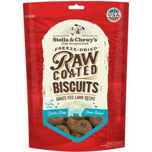 Stella & Chewy's Raw Coated Biscuits Grass-Fed Lamb Recipe Freeze-Dried Grain-Free Dog Treats, 9-oz bag