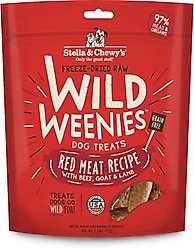 Stella & Chewy's Red Meat Wild Weenies Freeze-Dried Raw Dog Treats, 3.25-oz bag