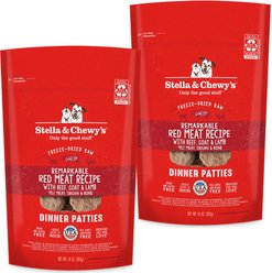 Stella & Chewy's Remarkable Red Meat Recipe Dinner Patties Freeze-Dried Raw Dog Food, 28-oz bundle