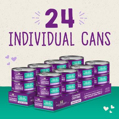 Show full view: Stella & Chewy's Savory Shreds Tuna & Salmon Flavored Shredded Wet Cat Food, 2.8-oz can, case of 24 slide 5 of 8