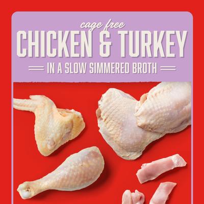 Show full view: Stella & Chewy's Stella’s Shredrs Cage Free Chicken & Turkey Recipe in Broth Adult Wet Dog Food, 2.8-oz pouch, case of 24 slide 3 of 8