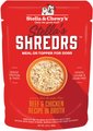 Stella & Chewy's Stella’s Shredrs Grass Fed & Cage Free Beef & Chicken Recipe in Broth Adult Wet Dog Food, 2.8-o...