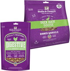 Stella & Chewy's Stella's Solutions Digestive Boost Chicken + Duck Duck Goose Dinner Morsels Freeze-Dried Cat Food 