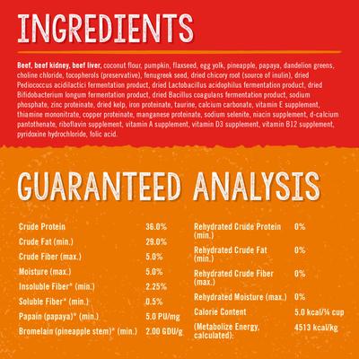 Show full view: Stella & Chewy's Stella's Solutions Digestive Support Freeze-Dried Raw Grass-Fed Beef Dinner Morsels Dog Food, 4.25-oz bag slide 4 of 9