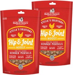 Stella & Chewy's Stella's Solutions Hip & Joint Boost Freeze-Dried Raw Cage-Free Chicken Dinner Morsels Dog Food, 26-oz bundle