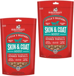 Stella & Chewy's Stella's Solutions Skin & Coat Boost Freeze-Dried Raw Grass-Fed Lamb & Wild-Caught Salmon Dinner Morsels Dog Food, 26-oz bundle