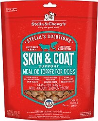 Stella & Chewy's Stella's Solutions Skin & Coat Support Freeze-Dried Raw Grass-Fed Lamb & Wild-Caught Salmon Dinner Morsels Dog Food, 4.25-oz bag