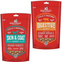 Stella & Chewy's Stella's Solutions Skin & Coat Lamb & Salmon + Digestive Boost Beef Freeze-Dried Dog Food