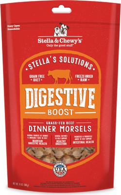 Show full view: Stella & Chewy's Stella's Solutions Skin & Coat Lamb & Salmon + Digestive Boost Beef Freeze-Dried Dog Food slide 6 of 9