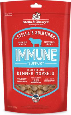 Show full view: Stella & Chewy's Stella's Solutions Skin & Coat Lamb & Salmon + Immune Boost Lamb Freeze-Dried Dog Food slide 6 of 9