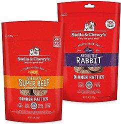 Stella & Chewy's Stella's Super Beef + Absolutely Rabbit Dinner Patties Freeze-Dried Dog Food