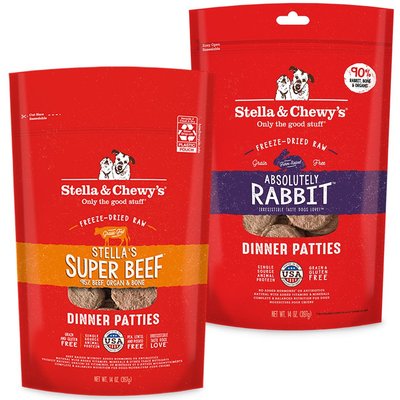 Stella & Chewy's Stella & Chewy's Stella's Super Beef + Absolutely Rabbit Dinner Patties Freeze-Dried Dog Food