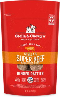 Show full view: Stella & Chewy's Stella's Super Beef + Absolutely Rabbit Dinner Patties Freeze-Dried Dog Food slide 6 of 9