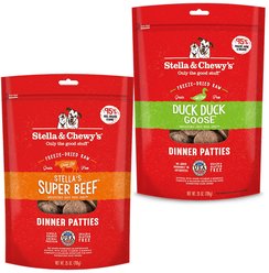 Stella & Chewy's Stella's Super Beef + Duck Duck Goose Dinner Patties Freeze-Dried Dog Food