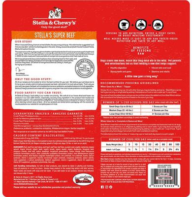 Show full view: Stella & Chewy's Stella's Super Beef Meal Mixers Freeze-Dried Raw Dog Food Topper, 70-oz bundle slide 3 of 13