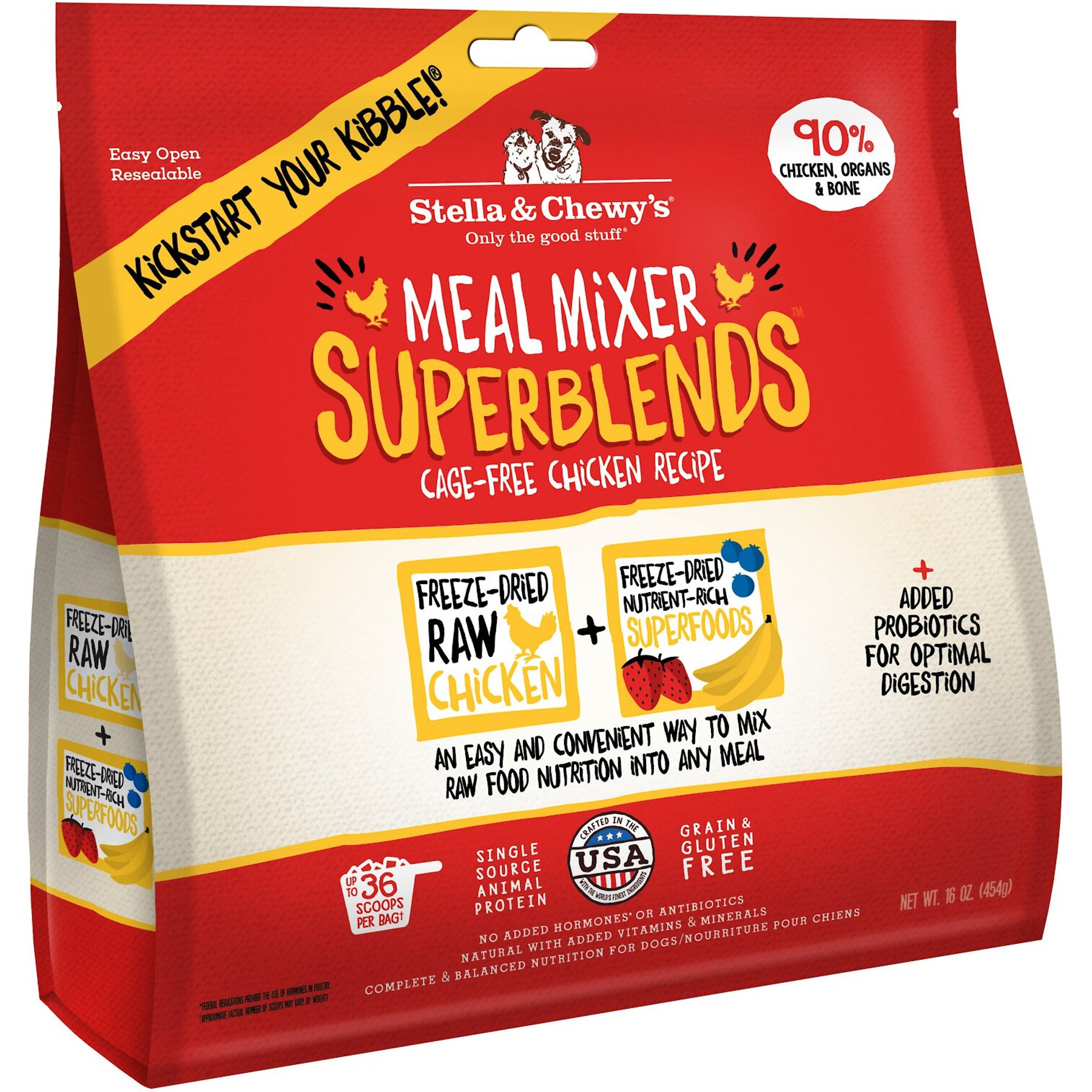 Stella & Chewy's Chicken Meal Mixers Freeze-Dried Dog Food, 16-oz